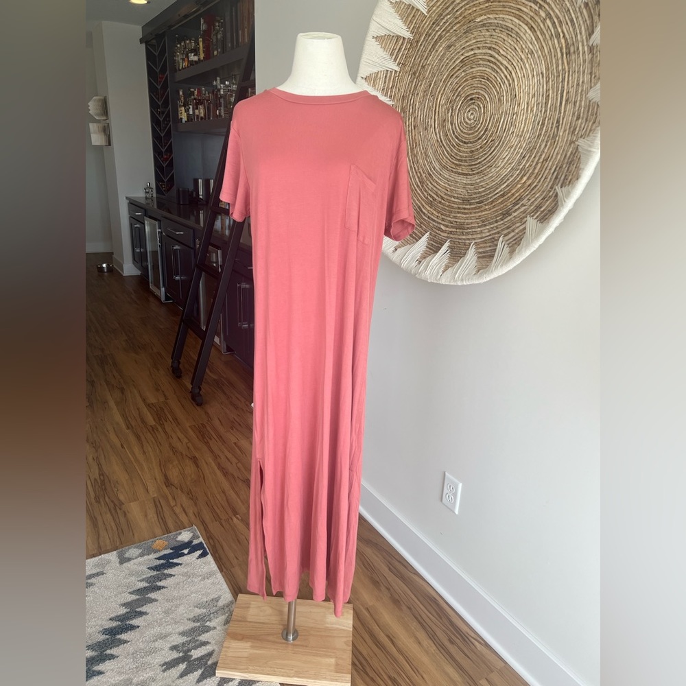 NWT Splendid Maxi Dress, Mauvey Pink, XL